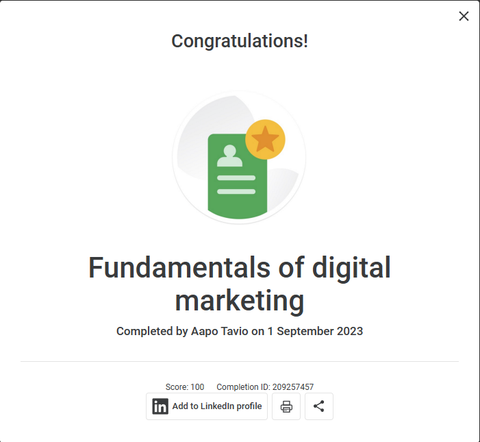 digital marketing certificate