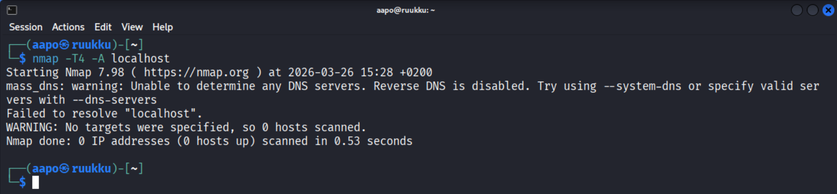 DNS virhe
